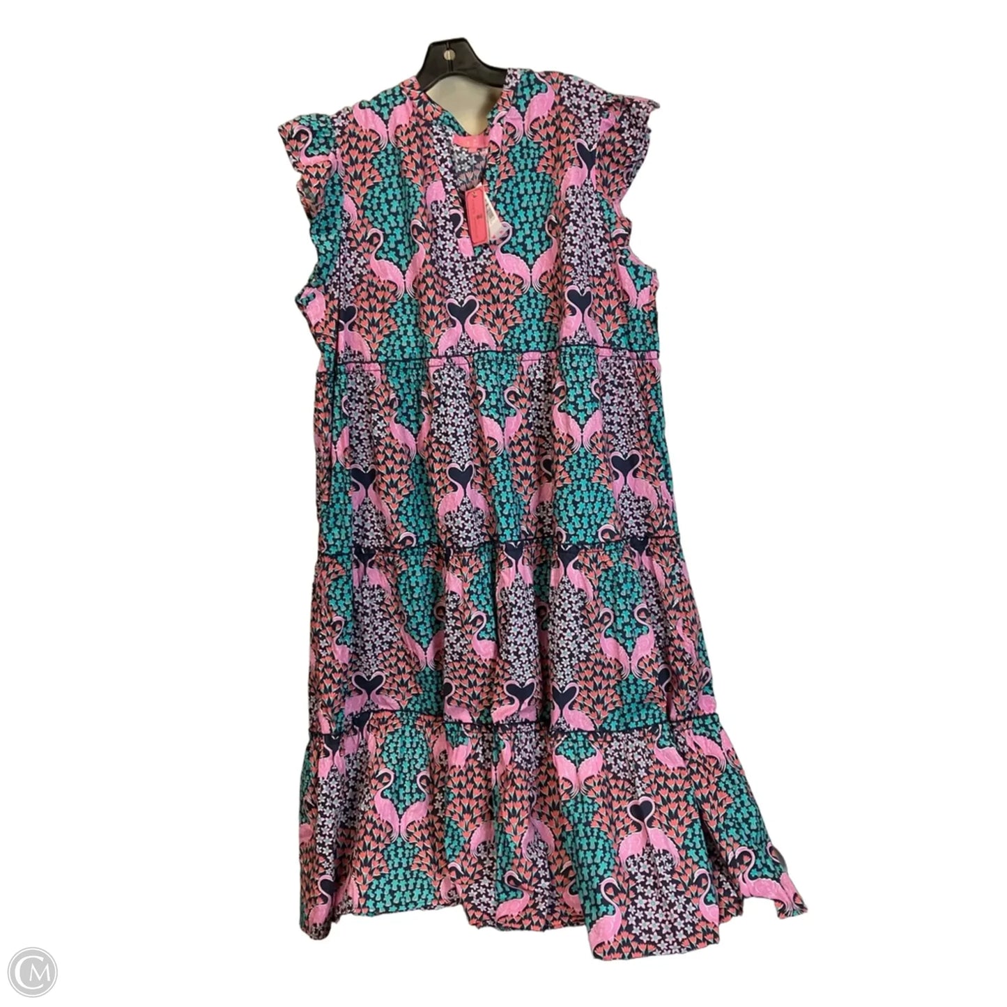 Dress Party Long By Simply Southern In Blue & Orange, Size: Xl
