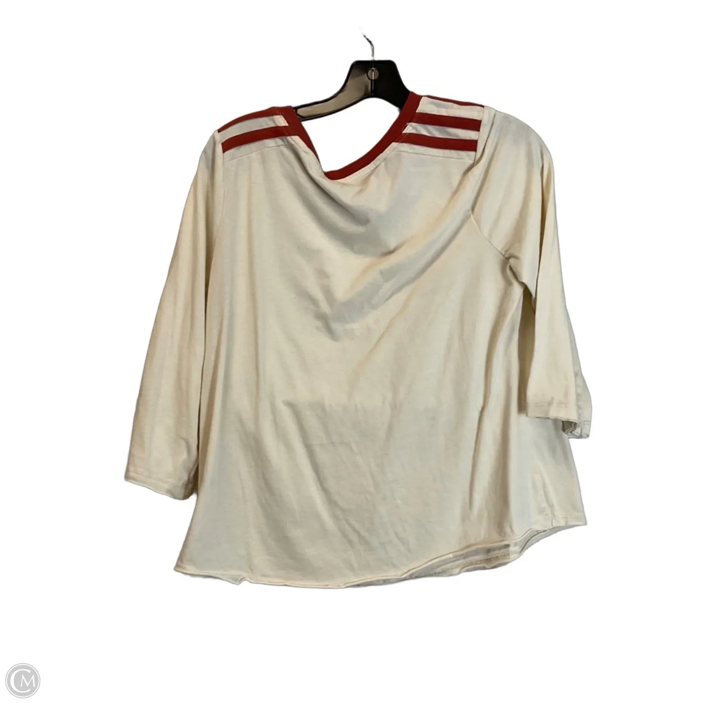 Top 3/4 Sleeve By Cato In Cream, Size: M