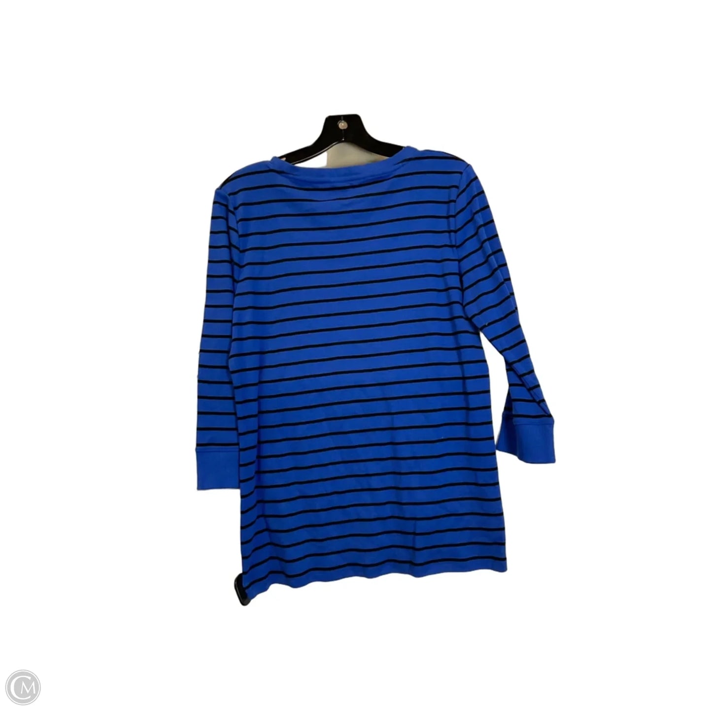 Top 3/4 Sleeve By Jones New York In Striped Pattern, Size: L