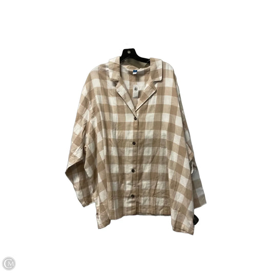 Top Long Sleeve By Old Navy In Plaid Pattern, Size: 4x