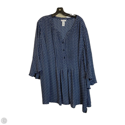 Top Long Sleeve By Catherines In Navy, Size: 4x