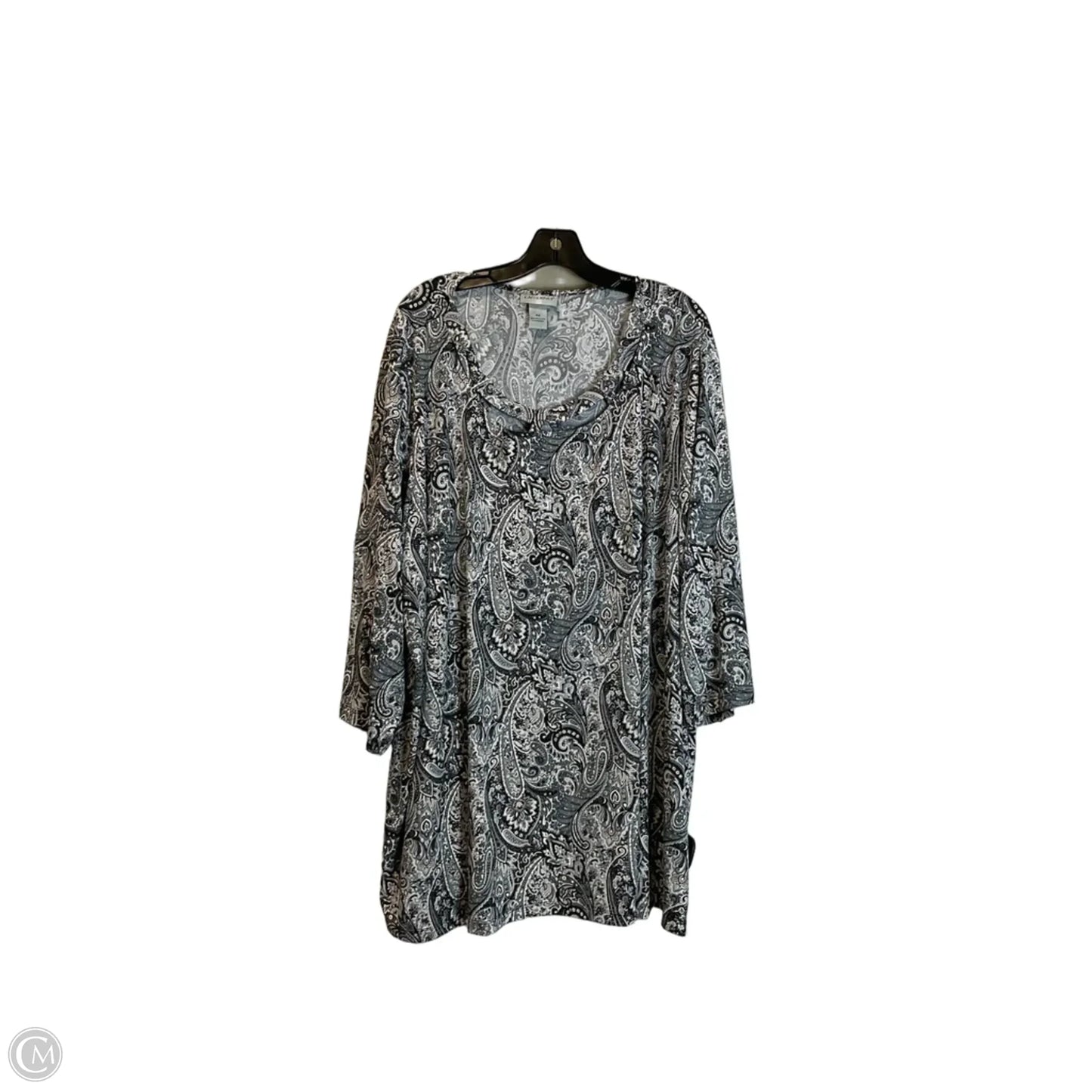 Top Long Sleeve By Catherines In Paisley Print, Size: 4x