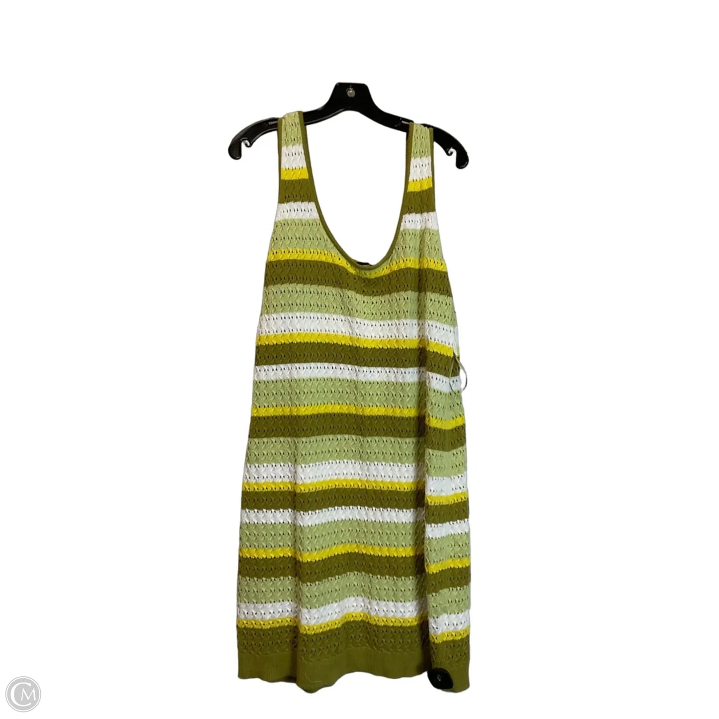 Dress Sweater By Express In Green & Yellow, Size: Xl