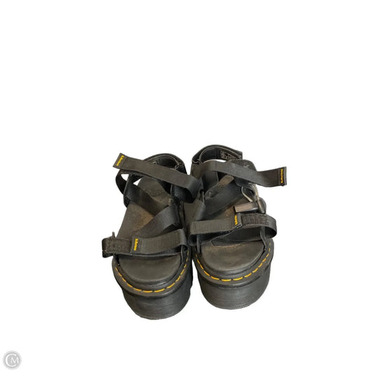 Sandals Heels Platform By Dr Martens In Black, Size: 8