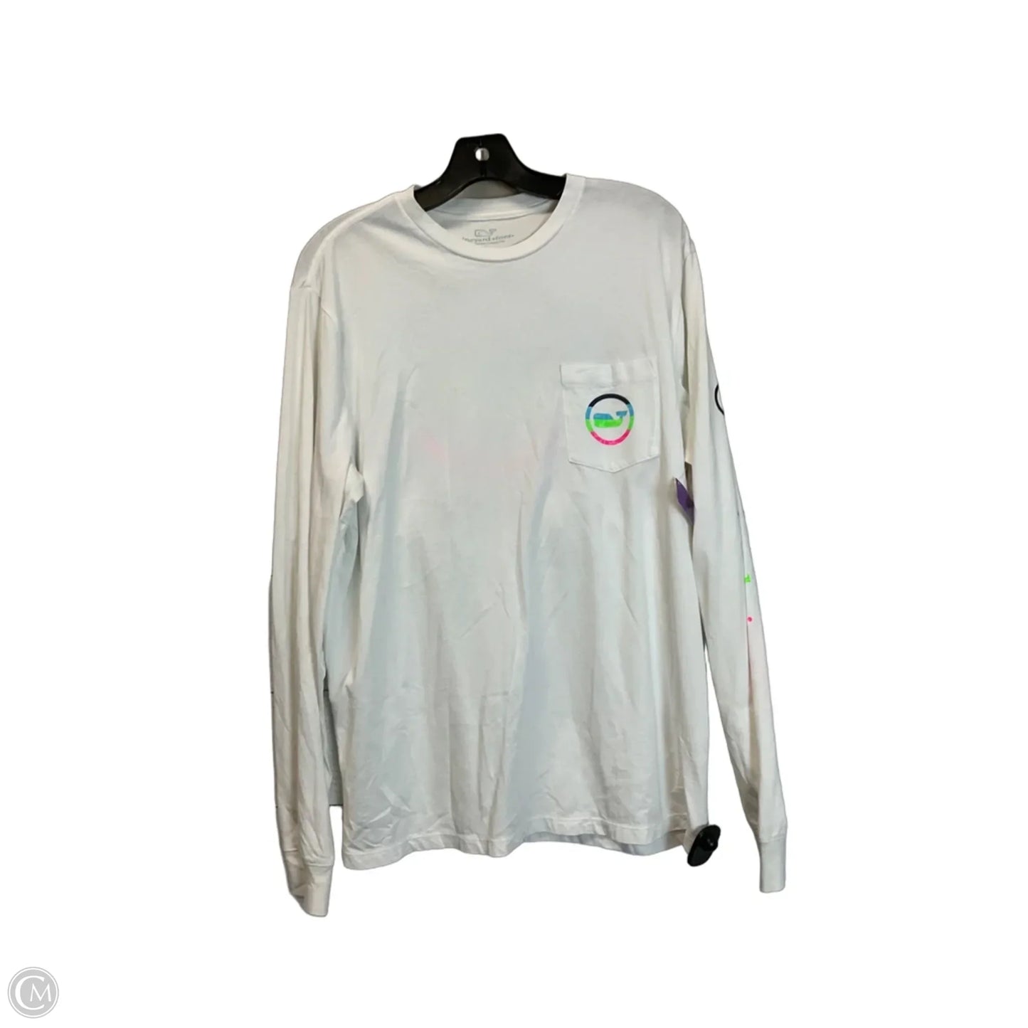 Top Long Sleeve By Vineyard Vines In White, Size: M