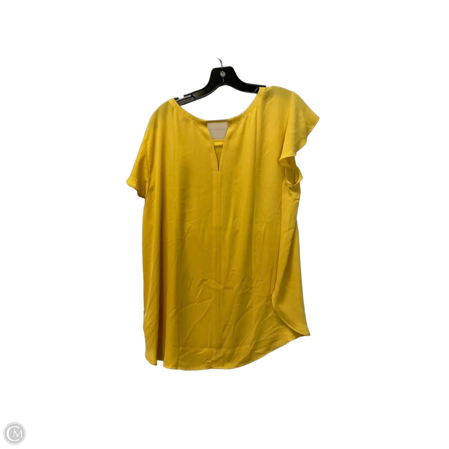Top Short Sleeve By Loft In Yellow, Size: Xl