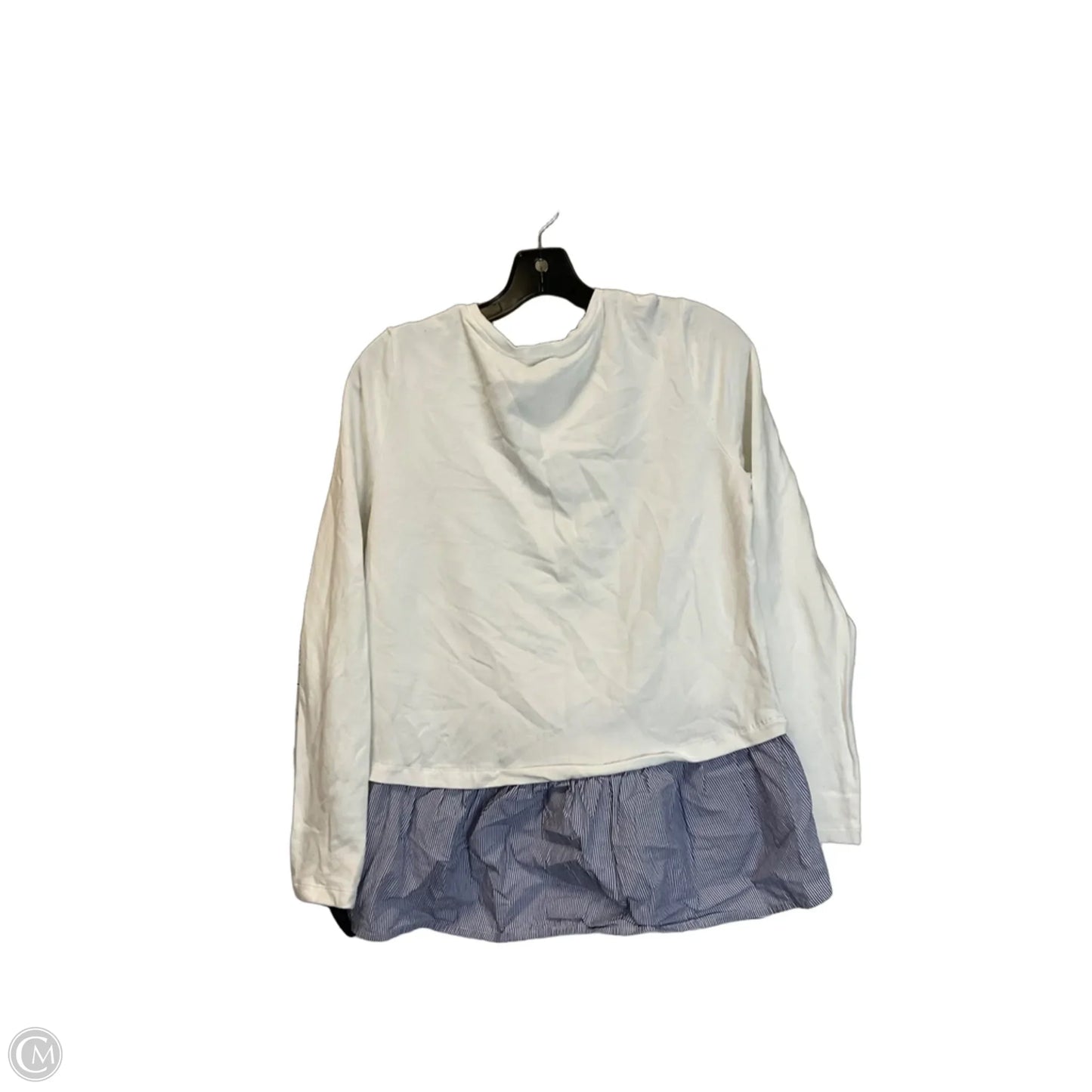 Top Long Sleeve By Vineyard Vines In Blue & White, Size: S