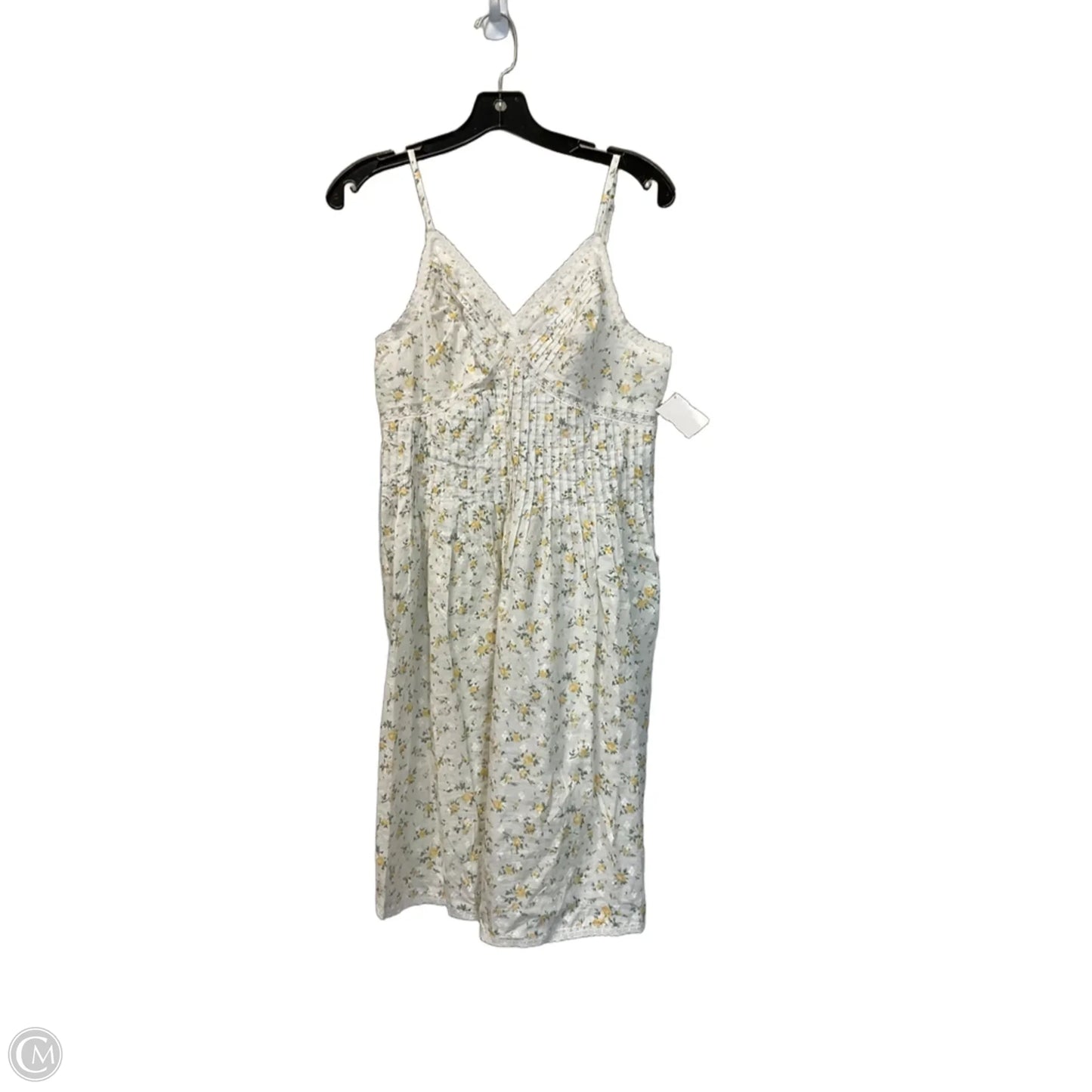 Dress Casual Short By Cmc In White & Yellow, Size: S