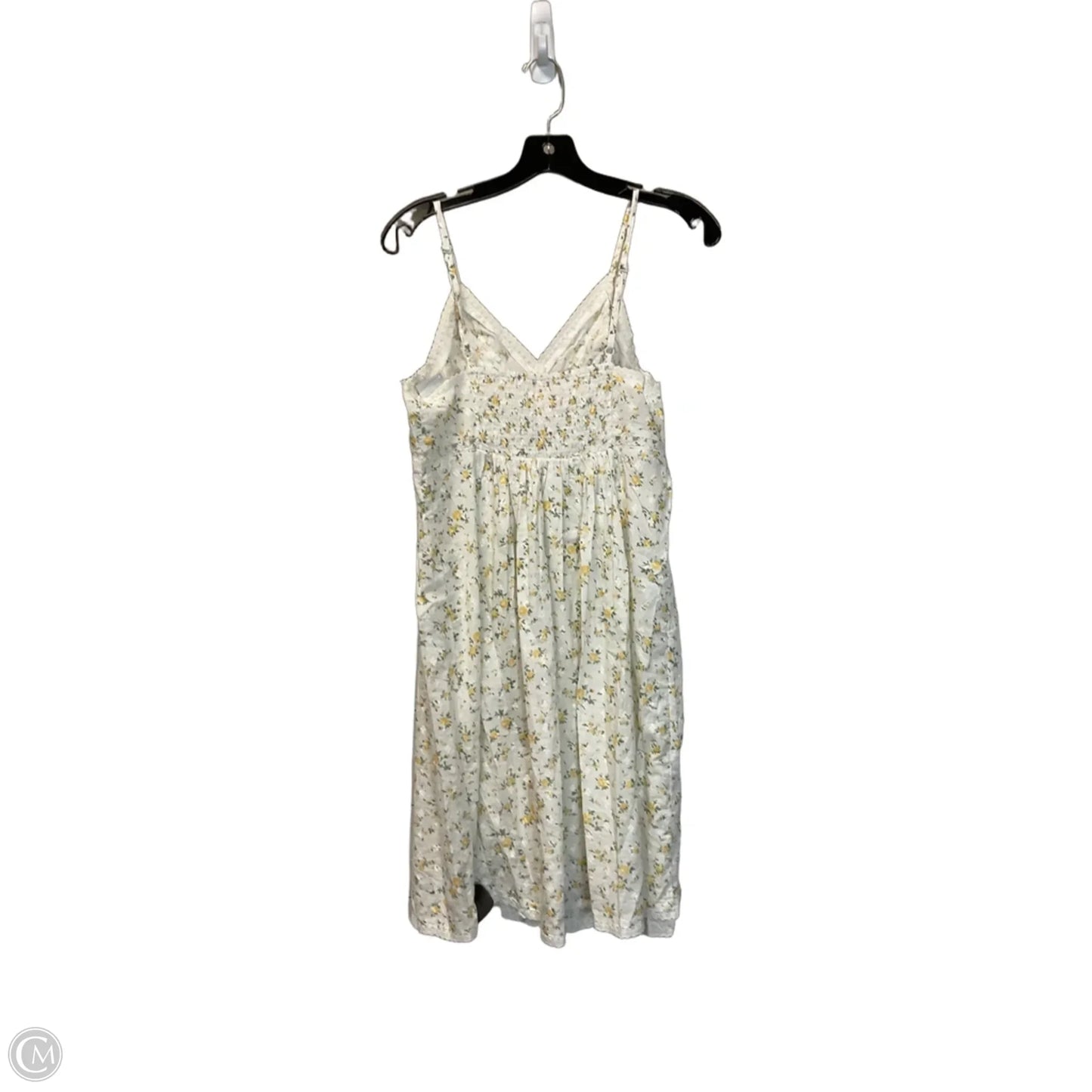 Dress Casual Short By Cmc In White & Yellow, Size: S