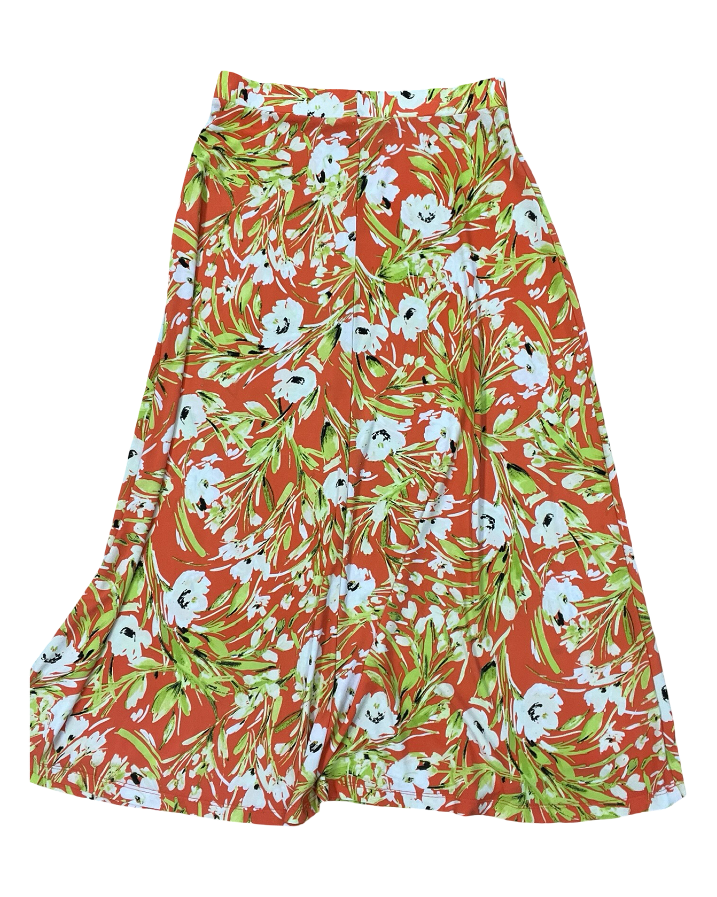 Skirt Maxi By Black Label In Orange & White, Size:M