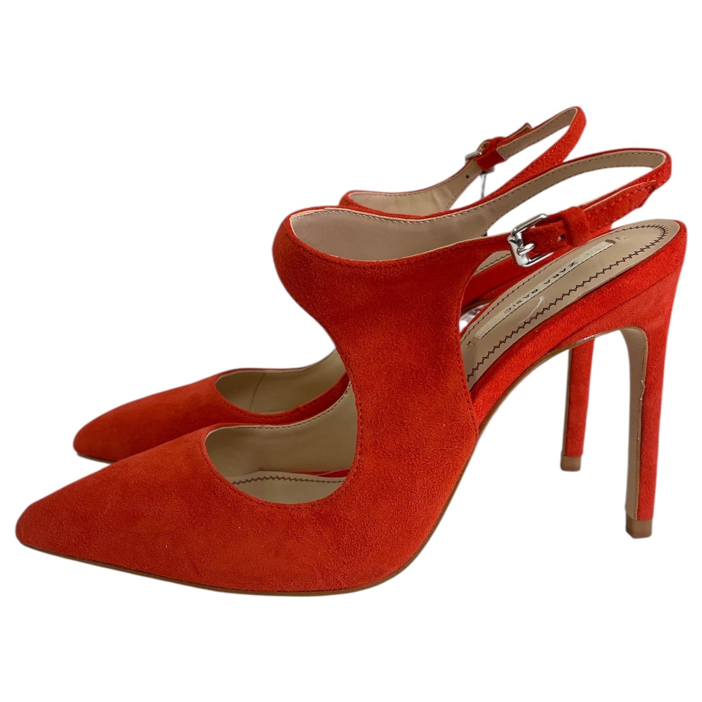 SHOES HEELS STILETTO by ZARA BASIC In ORANGE, Size: 6