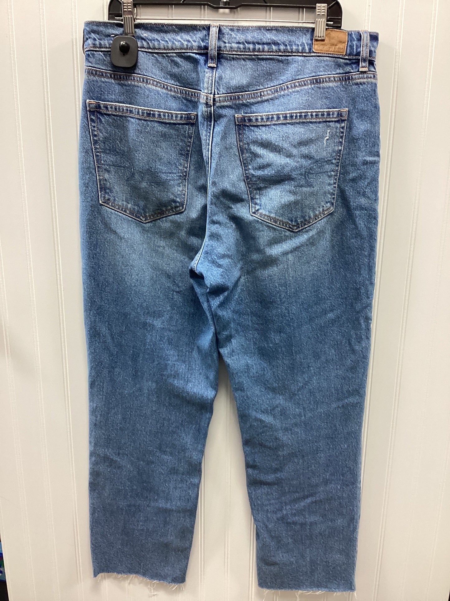 Jeans Straight By American Eagle In Blue Denim, Size:12