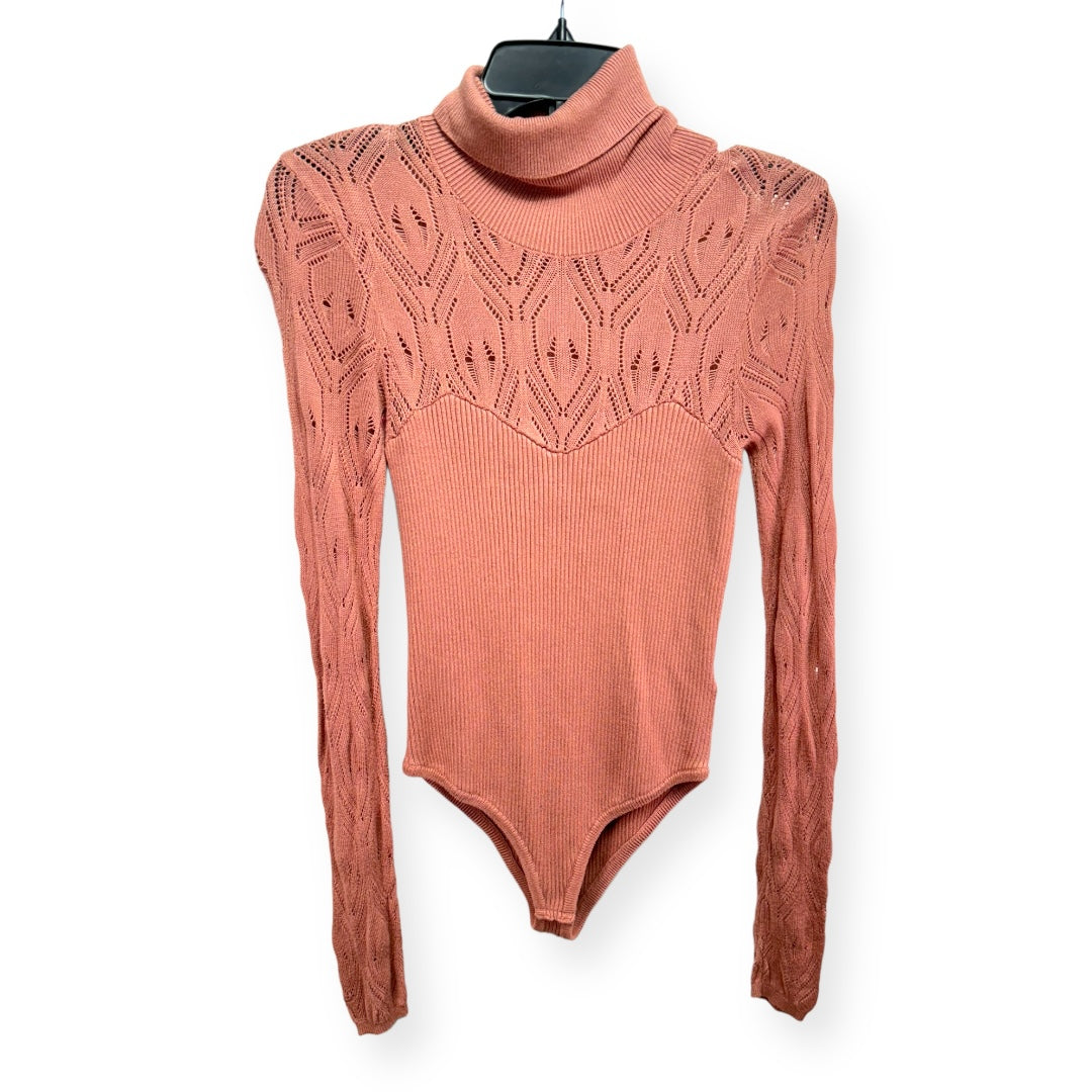 Pretty in Pointelle Turtleneck Bodysuit By Free People, Size M