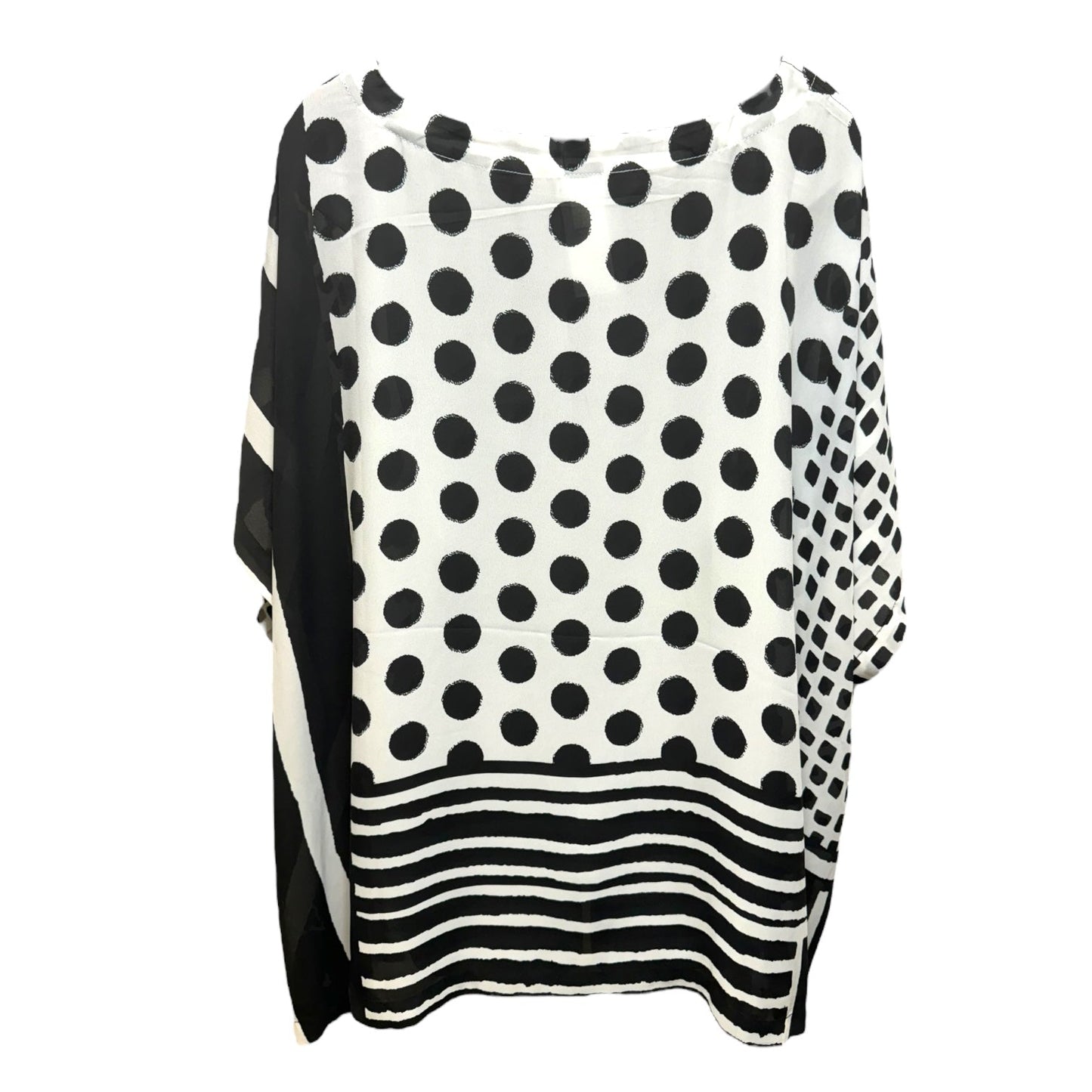 Top Short Sleeve By Chicos In Polkadot Pattern, Size: S