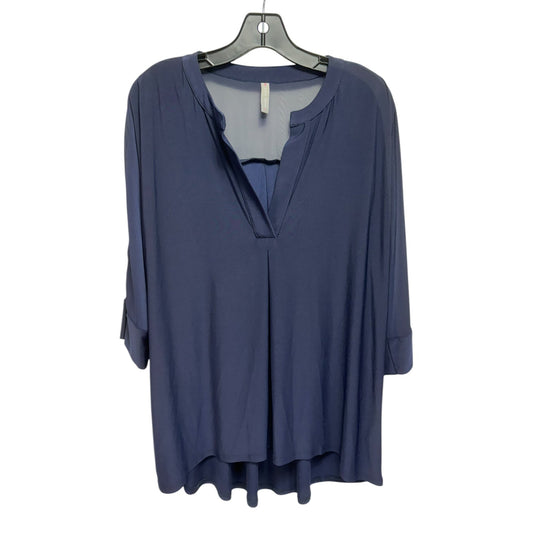 Top 3/4 Sleeve By Last Tango In Navy, Size: L