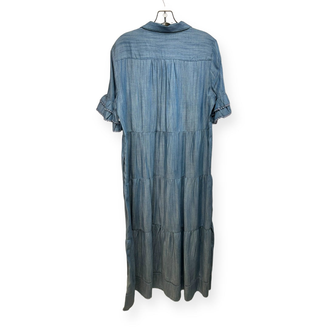 Blue Dress Casual Maxi Chicos, Size 12