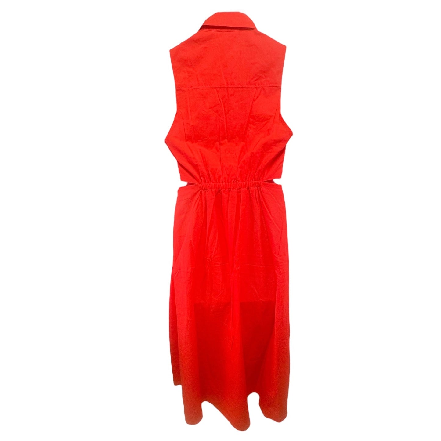 Split Side Midi Dress in Red Mng, Size L