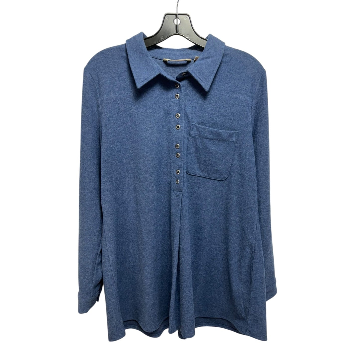 Top Long Sleeve By Soft Surroundings In Blue, Size: M