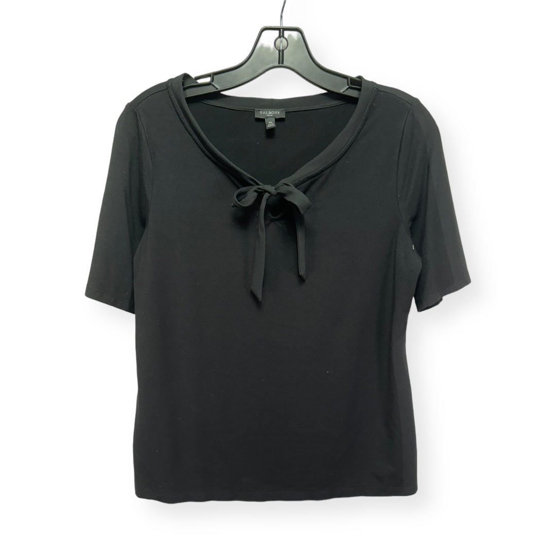 Black Top Short Sleeve Talbots, Size Petite  M