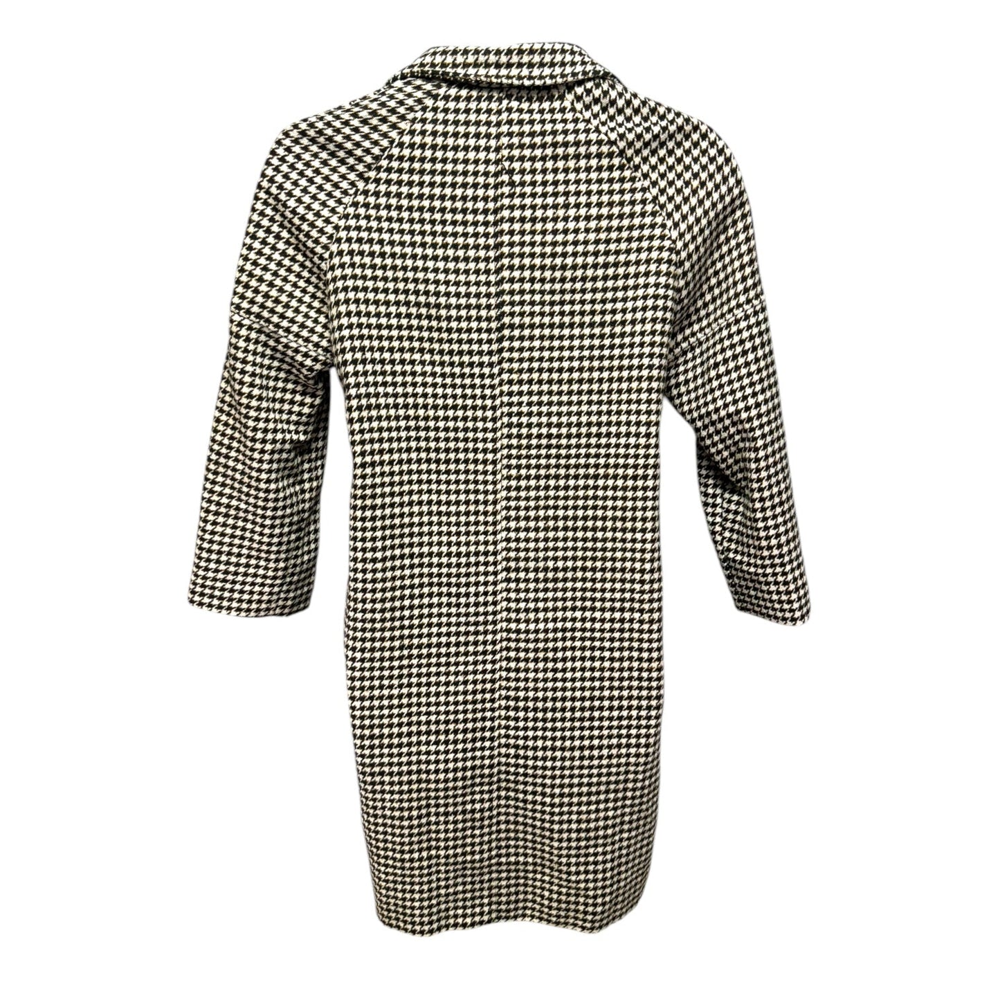 Houndstooth Maxi Coat By Shein In Brown, Size: L