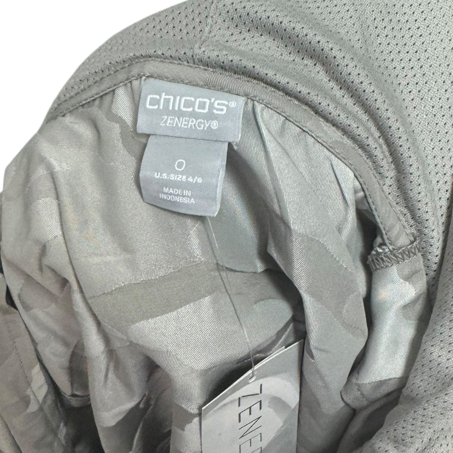 Jacket Windbreaker By Chicos In Camouflage Print, Size: S