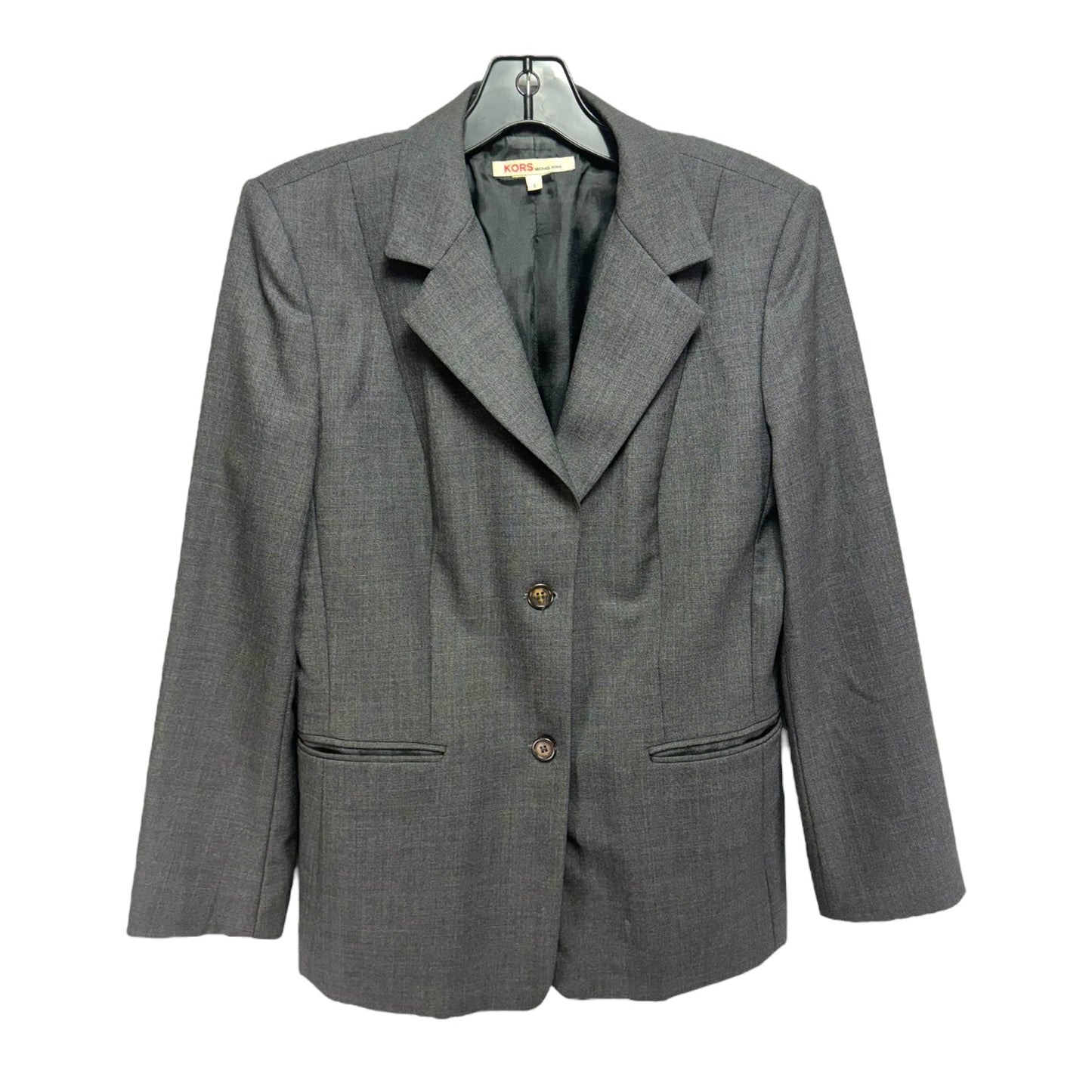 Blazer By Michael By Michael Kors In Grey, Size: 8