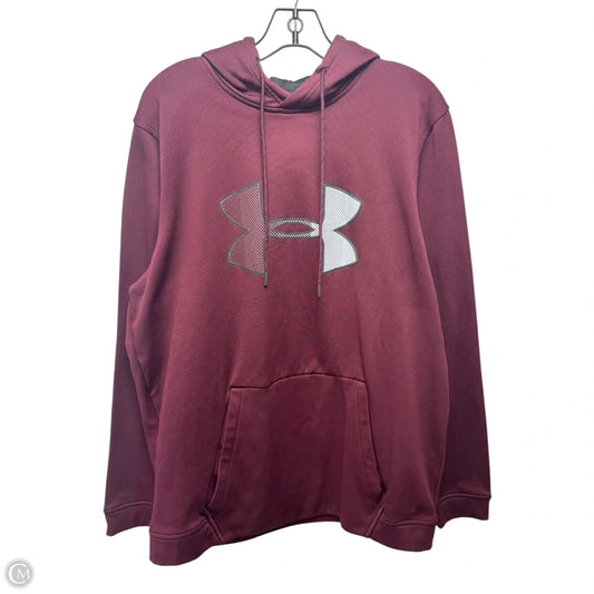 Athletic Sweatshirt Hoodie By Under Armour In Maroon, Size: Xl