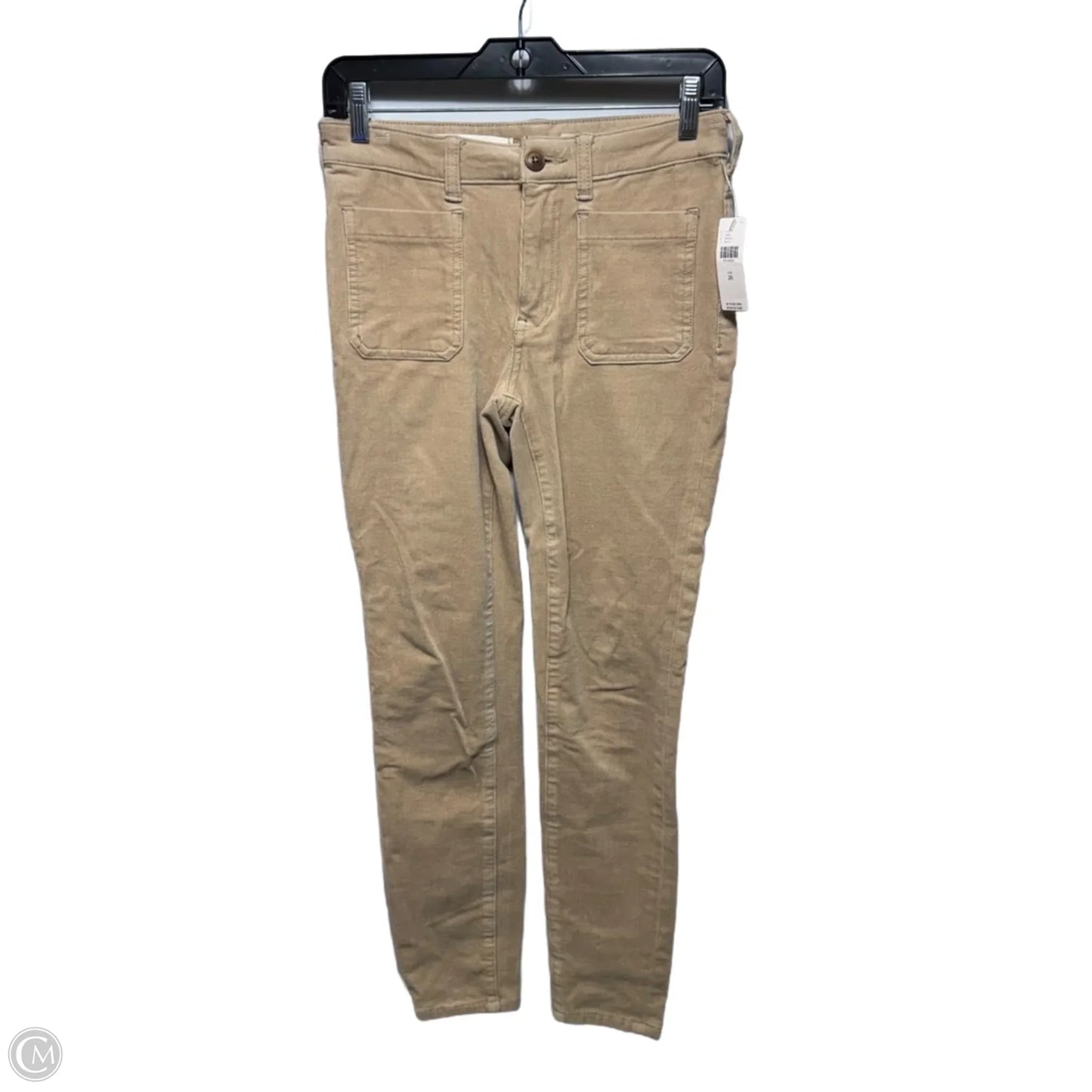 High-Rise Skinny Corduroy Pants By Pilcro In Tan, Size: 2/26