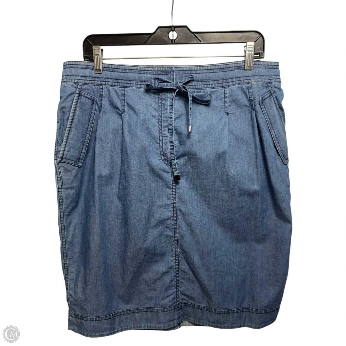 Skirt Midi By Lafayette 148 In Blue Denim, Size: 12