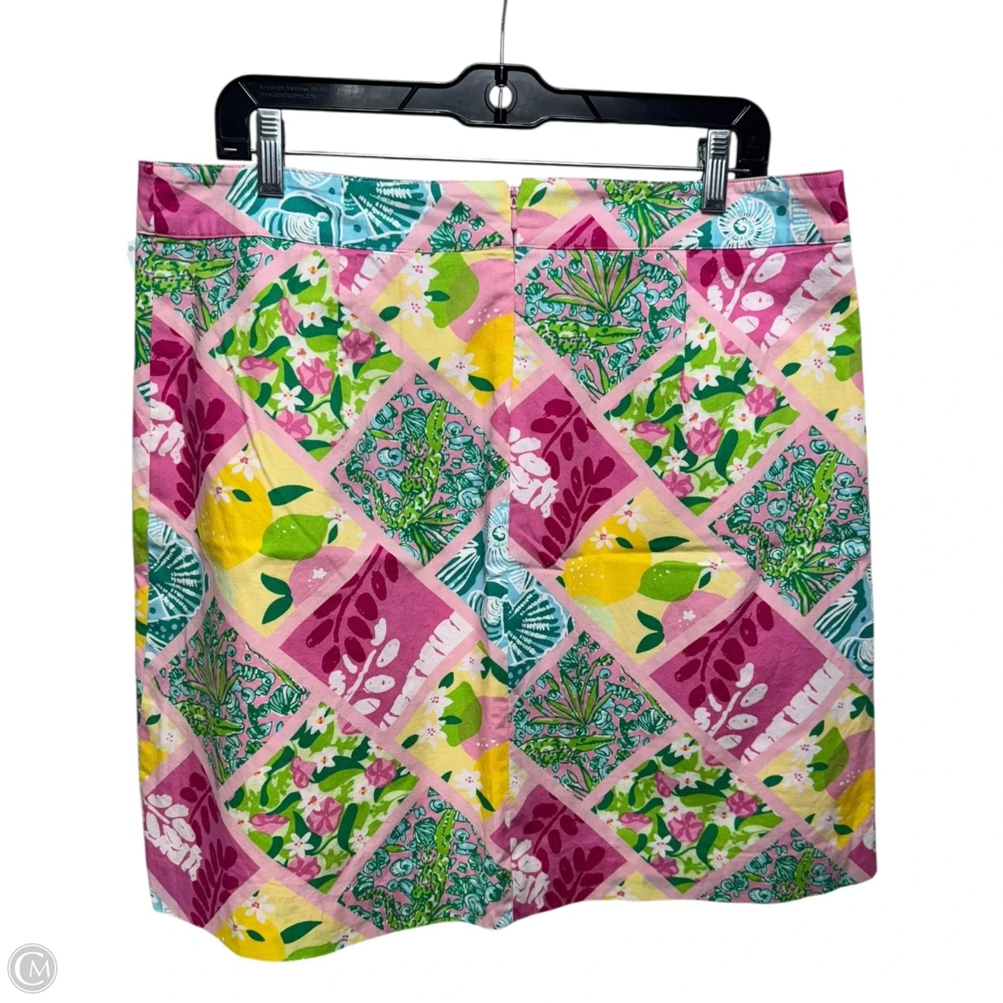 Vintage Patchwork Heart Pocket Skirt Designer By Lilly Pulitzer In Floral Print, Size: 12