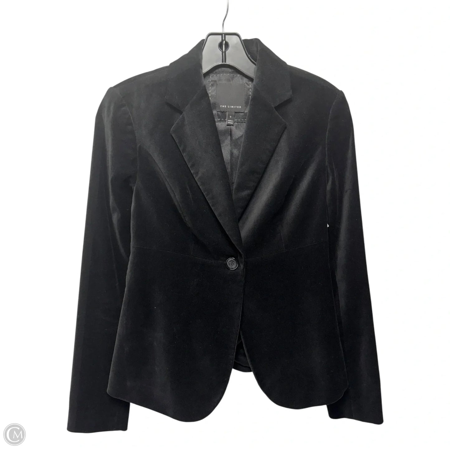Velour Blazer By Limited In Black, Size: 0