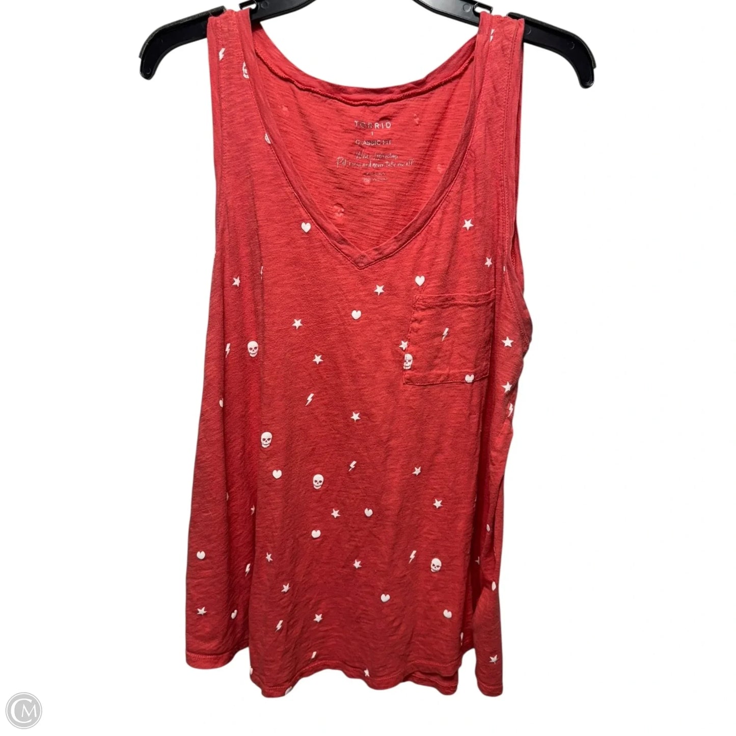 Top Sleeveless By Torrid In Coral, Size: 1x