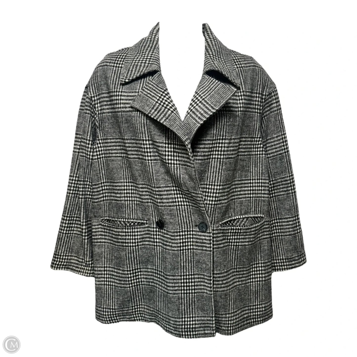 Coat By Avec Les Filles In Checkered Pattern, Size: M