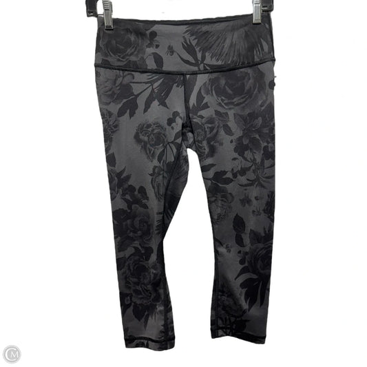 Athletic Capris By Lululemon In Floral Print, Size: 6