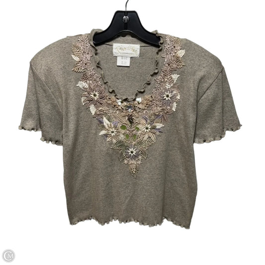 Top Short Sleeve By Phun Shirts of California In Floral Print, Size: Osfm