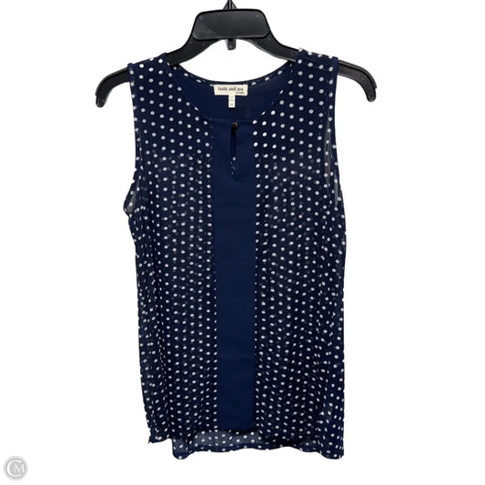 Top Sleeveless By Faith And Joy In Polkadot Pattern, Size: M