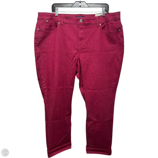 Jeans Boyfriend By Talbots In Maroon, Size: 20
