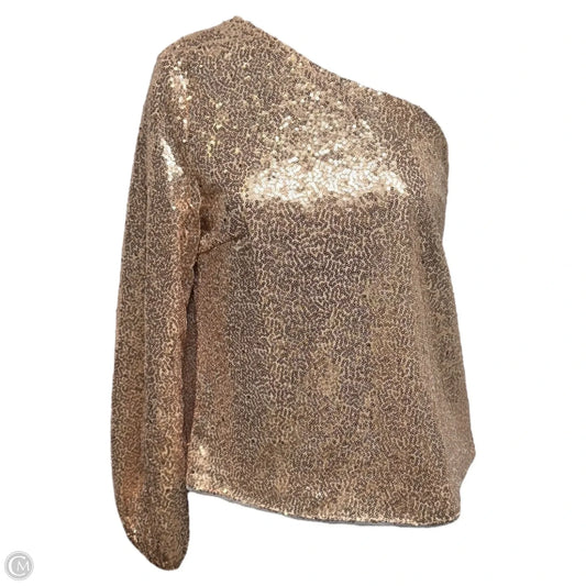 Top Long Sleeve By Cupshe In Rose Gold, Size: S