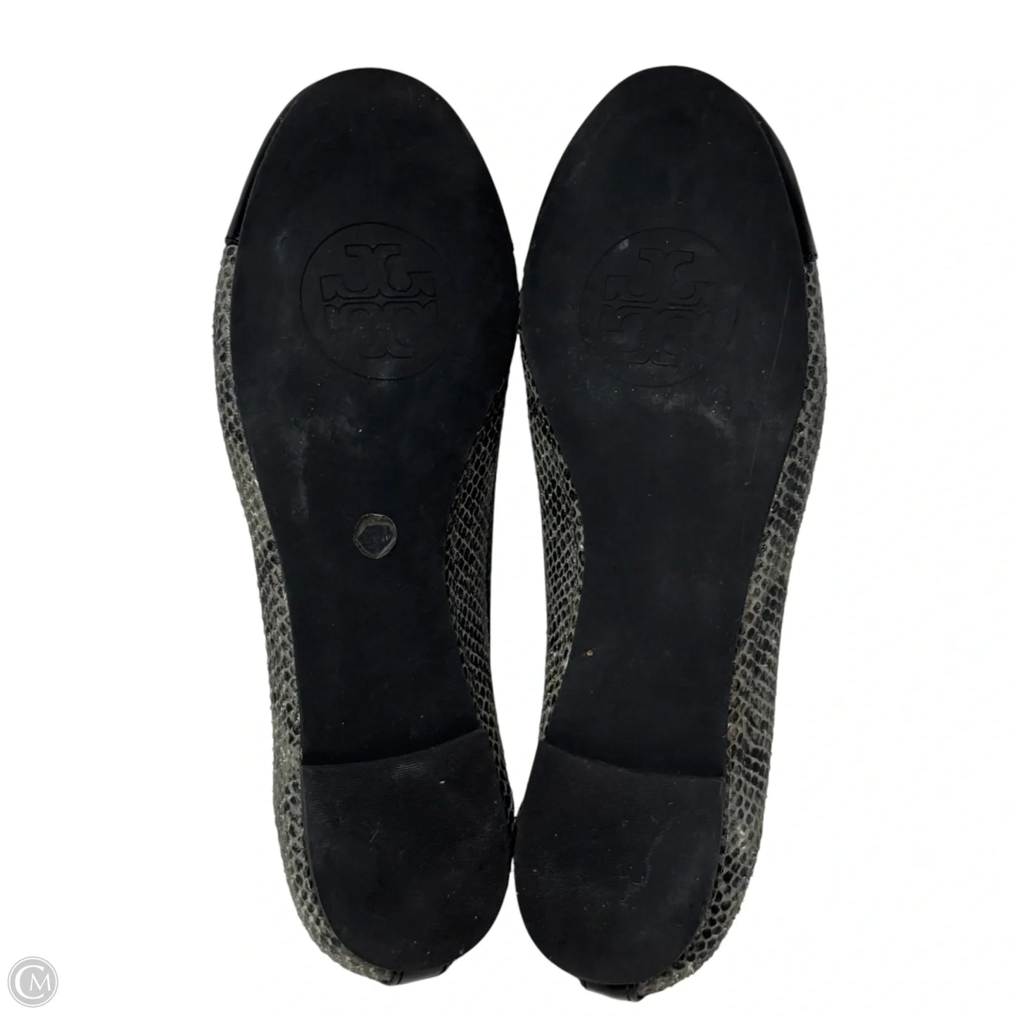 Verbena Tribal Snake Ballet Flats Designer By Tory Burch In Snakeskin Print, Size: 8.5