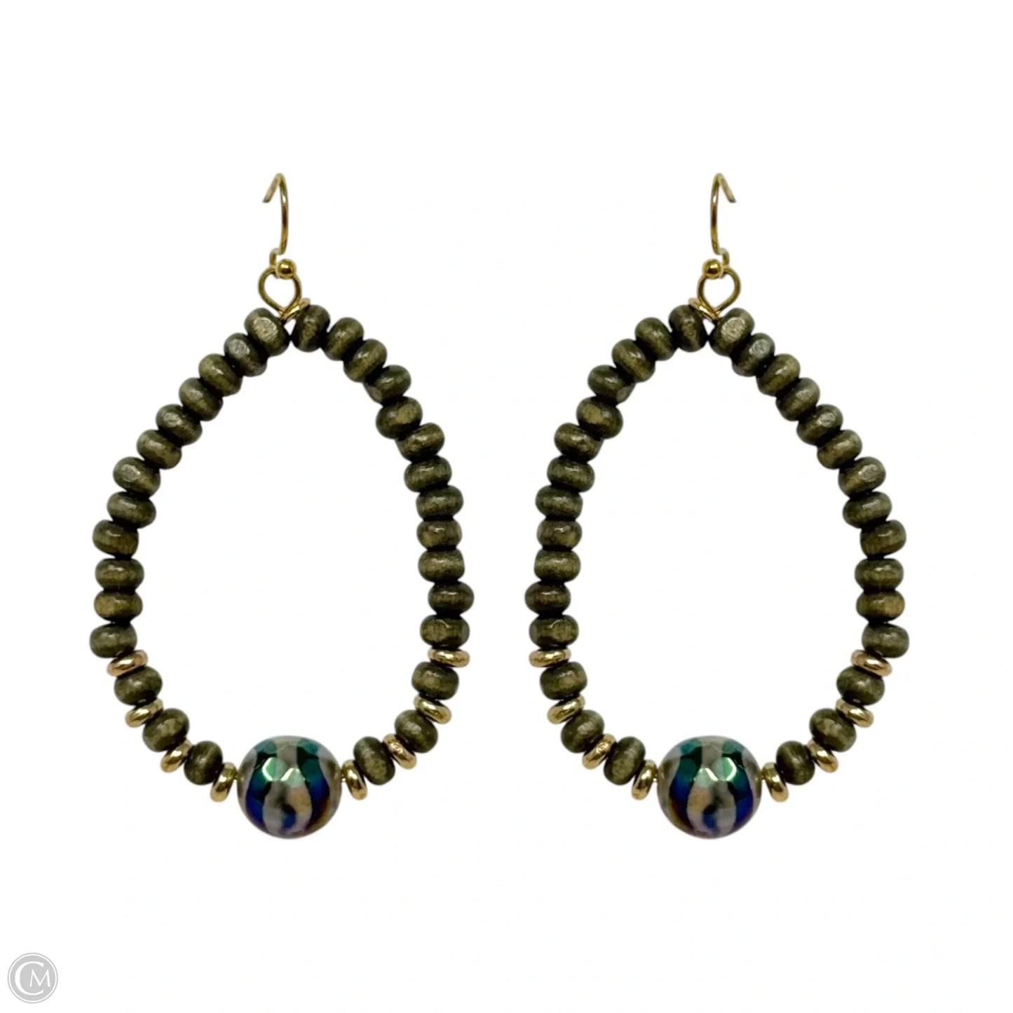 Beaded Teardrop Dangle Earrings