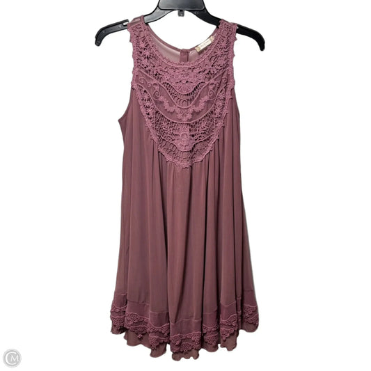 Mesh Embroidered Dress Casual Short By Altard State In Pink, Size: S