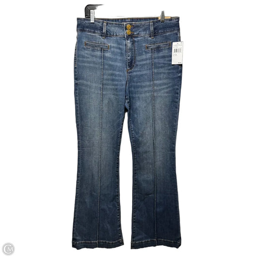Ana High Rise Flare Jeans By Kut In Blue Denim, Size: 14