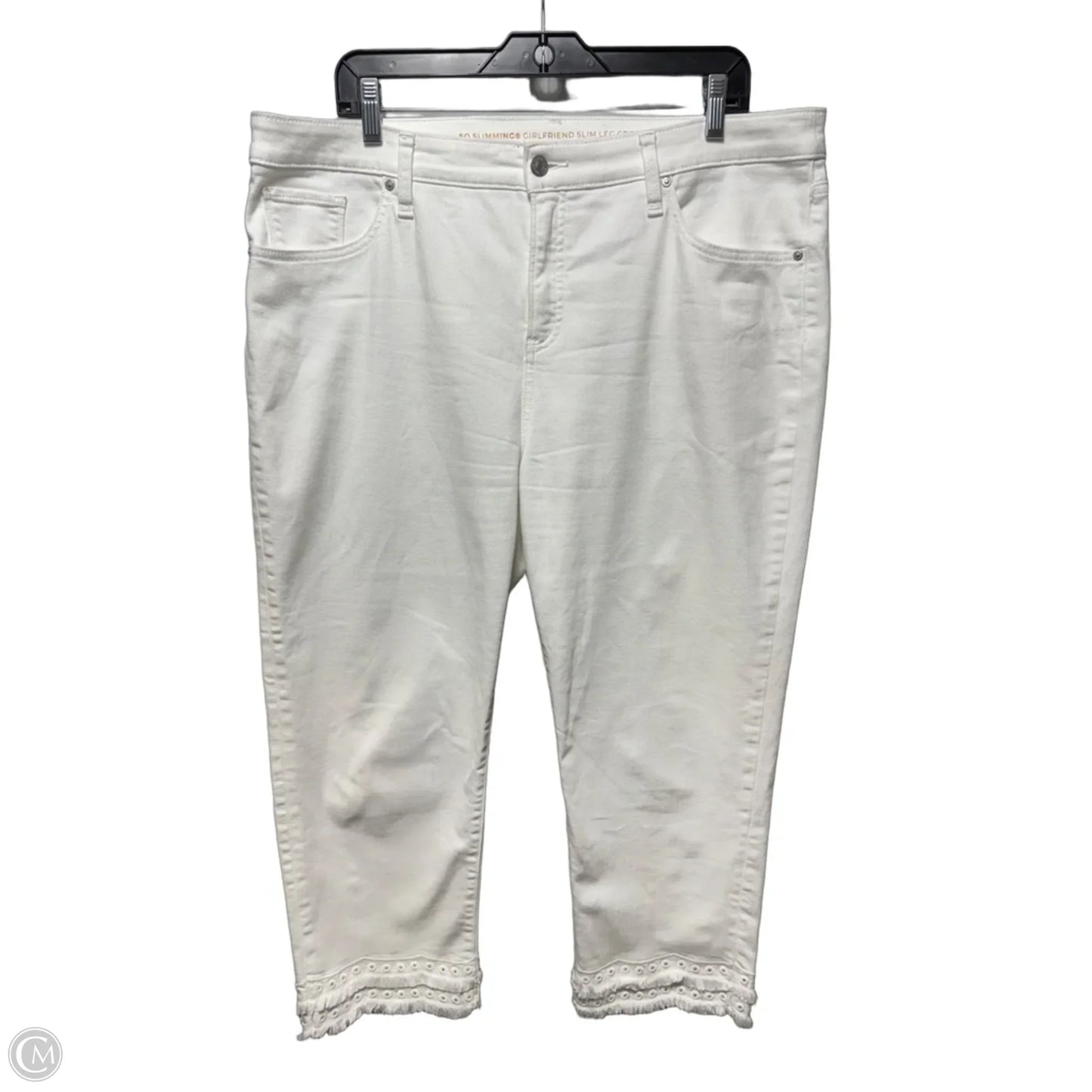Girlfriend Slim Crop Jeans By Chicos In White, Size: 16