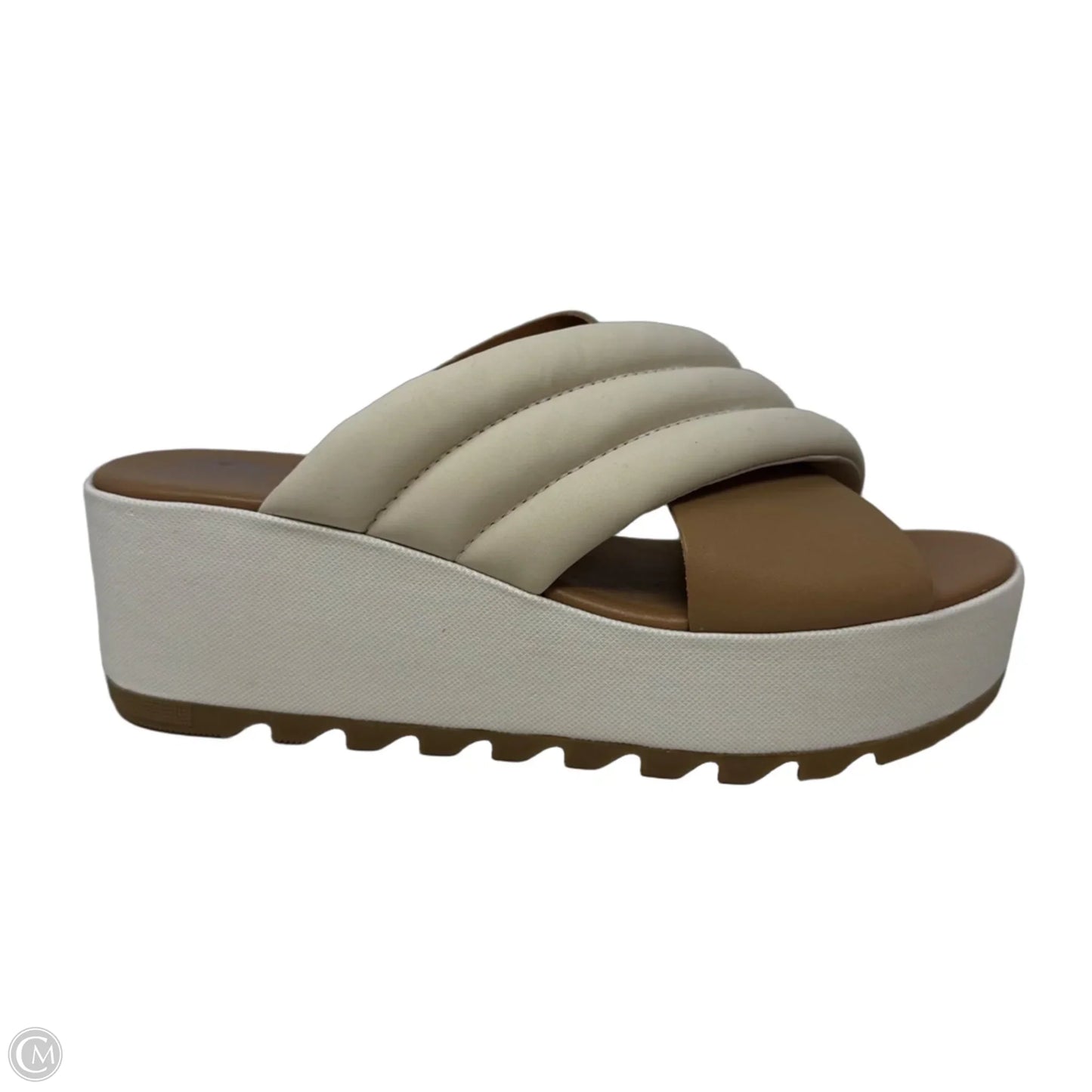 Cameron Flatform Puff Mules By Sorel In Cream, Size: 8