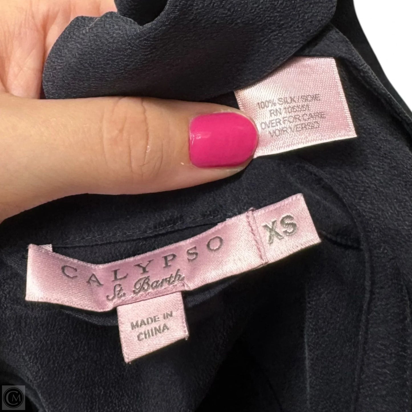 Silk Dress Casual Short By Calypso St Barth In Navy, Size: XS