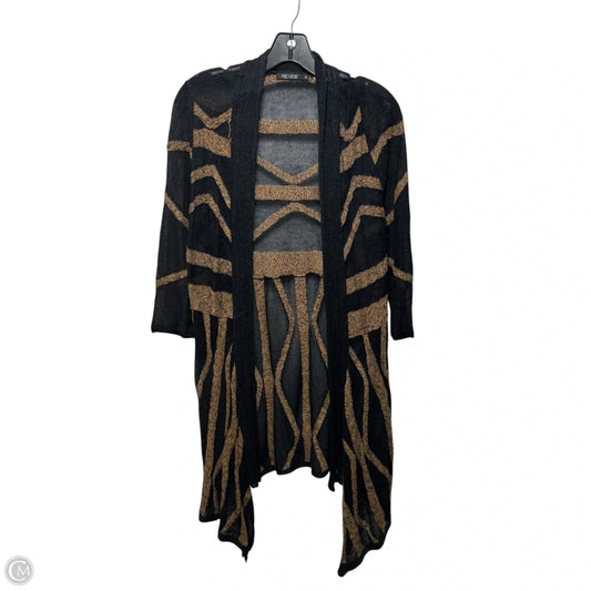 Linen Blend Sweater Cardigan By Nic + Zoe In Striped Pattern, Size: M