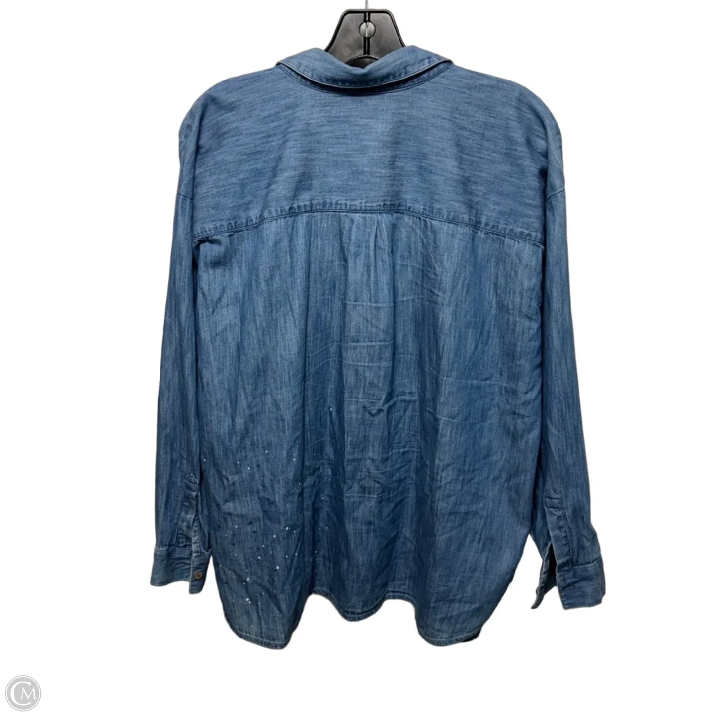 Top Long Sleeve By J. Jill Denim In Blue Denim, Size: M
