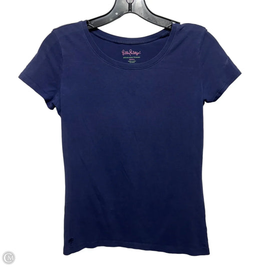 Top Short Sleeve Designer By Lilly Pulitzer In Blue, Size: Xs