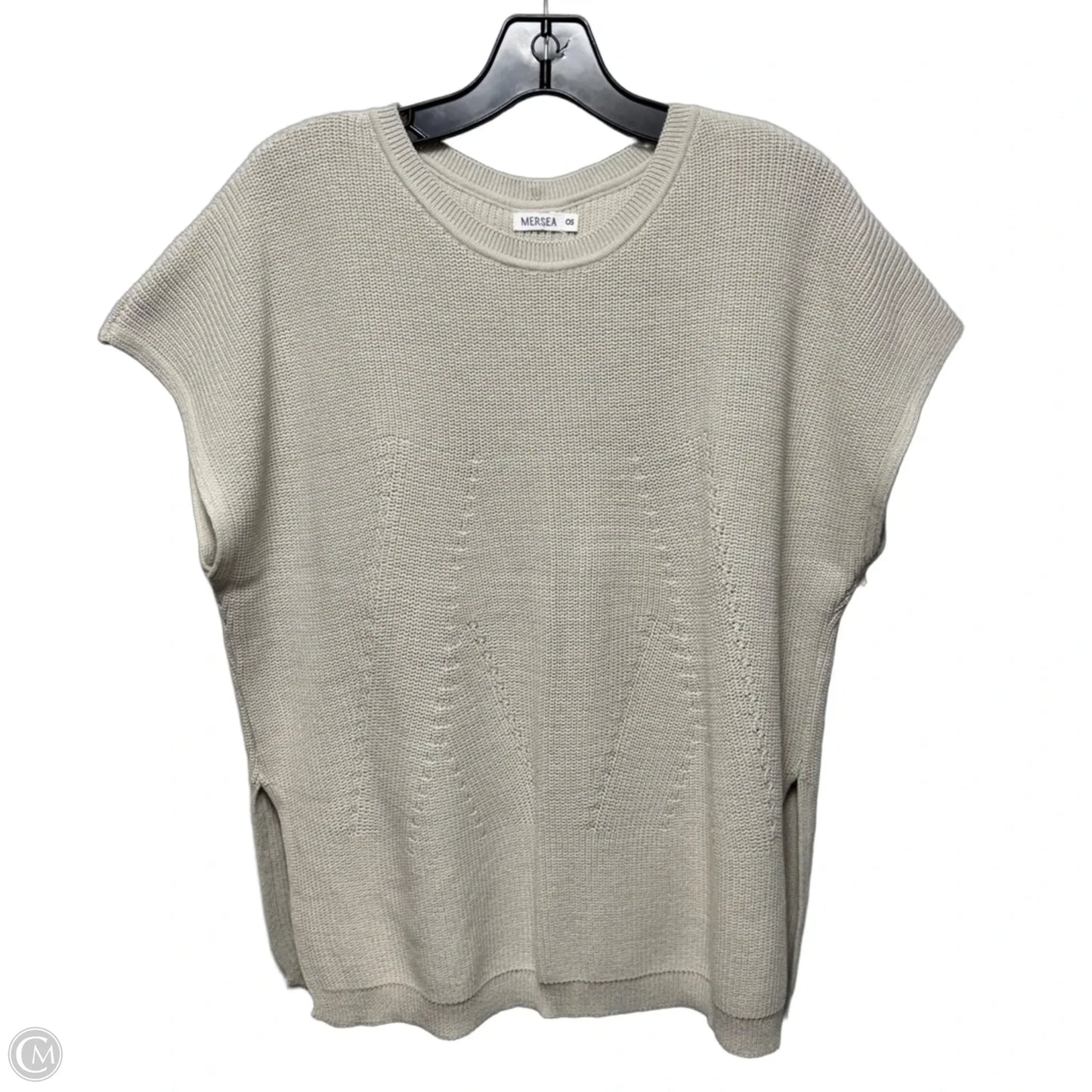 Sweater Short Sleeve By Mersea In Tan, Size: Osfm