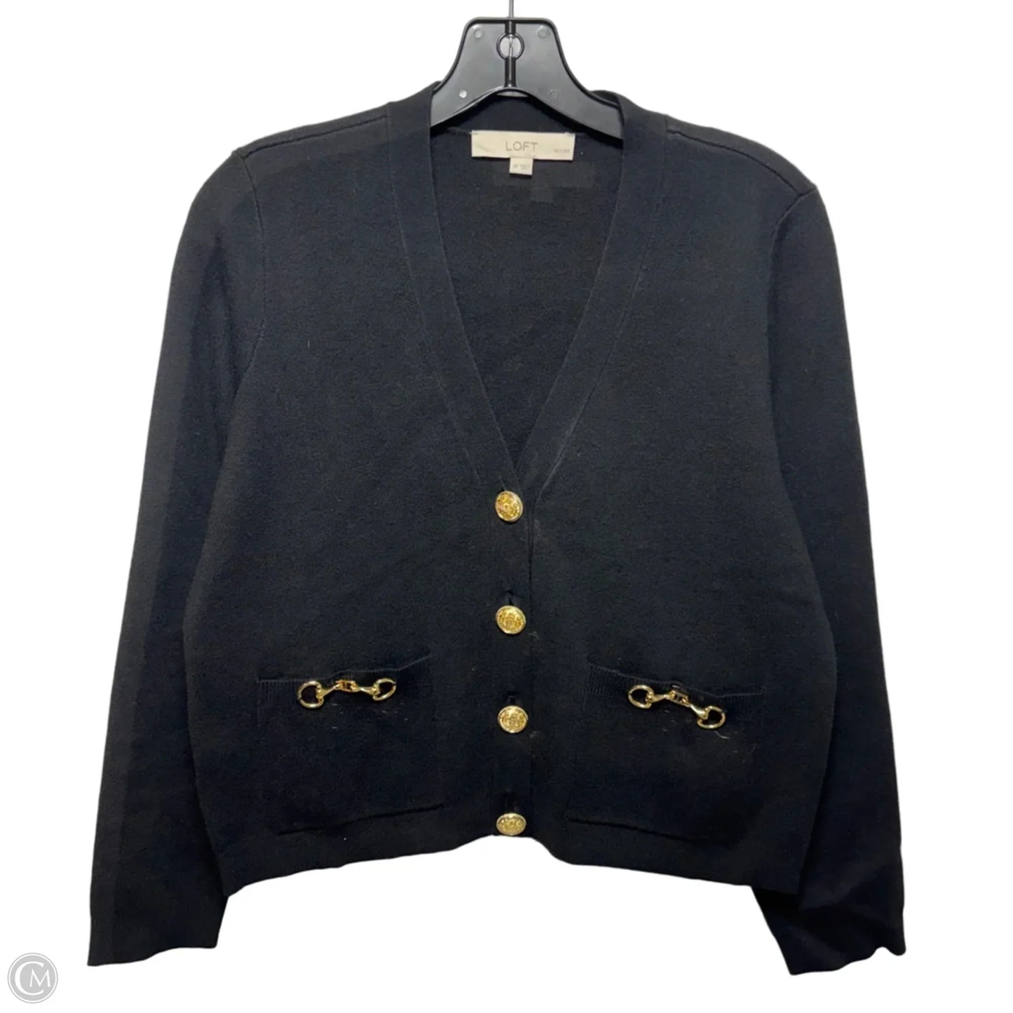 Horsebit Sweater Cardigan By Loft In Black, Size: Sp